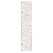 春カラフルワイルドフラワーメドーガーデンディナー ショートテーブルランナー (正面)