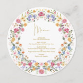 春カラフルワイルドフラワーラウンドチャージャプレート メニュー (正面)