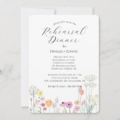 春カラフルワイルドフラワーリハーサルディナー 招待状 (正面)