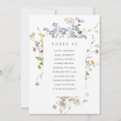 春カラフルワイルドフラワー座席表カード 招待状 (裏面)