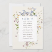 春カラフルワイルドフラワー座席表カード 招待状 (正面)