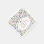 春カラフルワイルドフラワー牧草地ボホベイビーシャワー スタンダードカクテルナプキン (角)