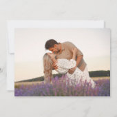 春カラフルワイルドフラワー牧草地写真QRコード セーブザデート (裏面)