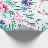 春カラフル園花パターン ラッピングペーパー (角)