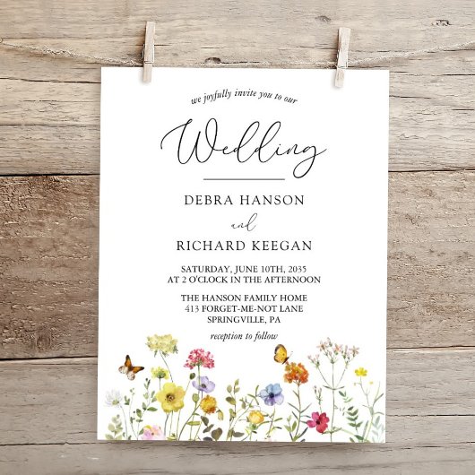 春カラフル山花結婚植物園 招待状