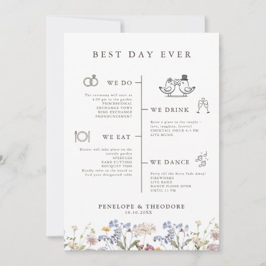 春カラフル野草牧草園プログラム 招待状 (正面)