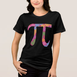 春カラフルPiフローラPi記号Tシャツ トライブレンドＴシャツ