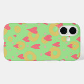 春カラーハートドーナツリングや輪水玉模様 Case-Mate iPhoneケース (裏面 (横))
