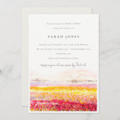 春カントリーサイドフローラ景観ブライダルシャワー 招待状 (正面/裏面)