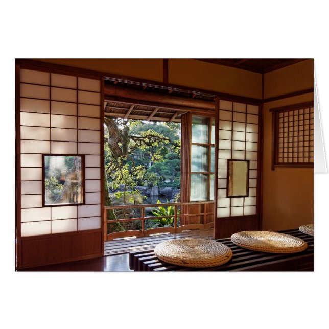 春カードの茶室 (正面横)