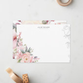 春カード赤面フローラ文房具ノートカード ノートカード (正面/裏面インサイチュ)