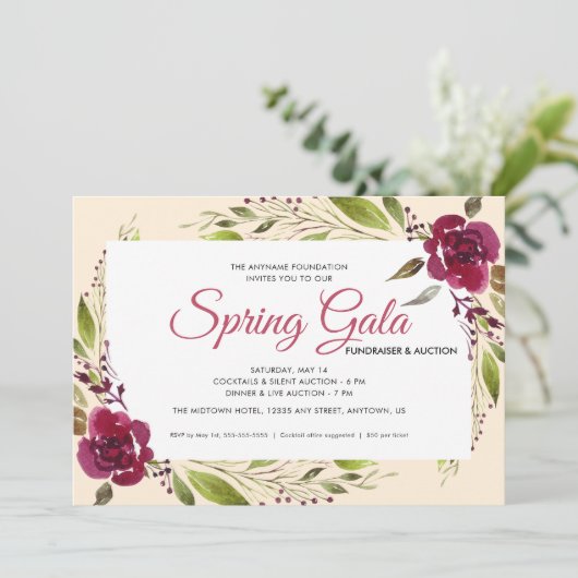 春ガラファンドレイザーウォーターカラーフローラ 招待状 (スタンド正面)