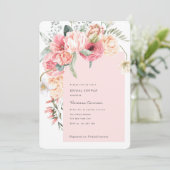 春ガーデエレガントンウォーターカラーロマンチックシック 招待状 (スタンド正面)