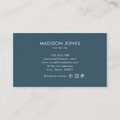 春ガーデエレガントンユニークウォーター色フローラ 名刺 (裏面)