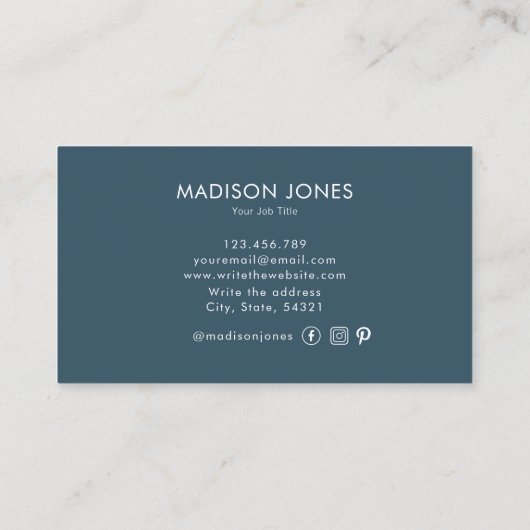 春ガーデエレガントンユニークウォーター色フローラ 名刺 (裏面)