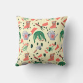 春ガーデニングドードルイラストレーション クッション (裏面)
