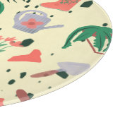 春ガーデニングドードルボタニカルイラストレーション カッティングボード (角)