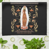 春ガーデニングフォークアート キッチンタオル (折り畳み)