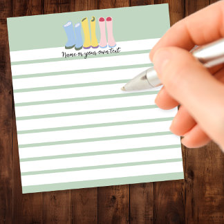 春ガーデニングブーツのカスタマイズ可能なライニング ノートパッド