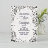 春ガーデンとフォト結婚式招待状 箔招待状 (立ち正面)