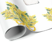 春ガーデンイエローフラワーズガラス瓶の水色 ラッピングペーパー (ロールコーナー)