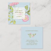 春ガーデンインブルー|トレンディーフローラ スクエア名刺 (正面/裏面)