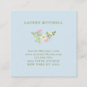 春ガーデンインブルー|トレンディーフローラ スクエア名刺 (裏面)