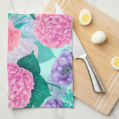 春ガーデンウォーターカラー2 キッチンタオル (四つ折り)