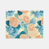 春ガーデンウォーター色 フリースブランケット (正面(横))