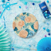 春ガーデンウォーター色 ペーパープレート (パーティー)