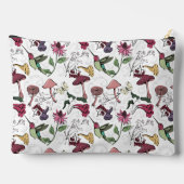 春ガーデンカラフルハミングバードフローラトイレタリー アクセサリーポーチ (裏面)