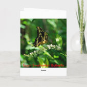 春ガーデンコラージグリーティングカード カード (裏面)