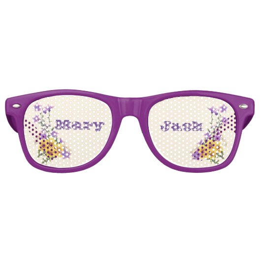 春ガーデンコレクションクリーム レトロサングラス (正面)