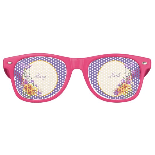 春ガーデンコレクションクリーム レトロサングラス (正面)