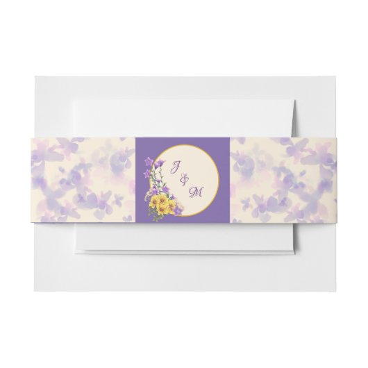 春ガーデンコレクションクリーム 招待状ベリーバンド (正面例)