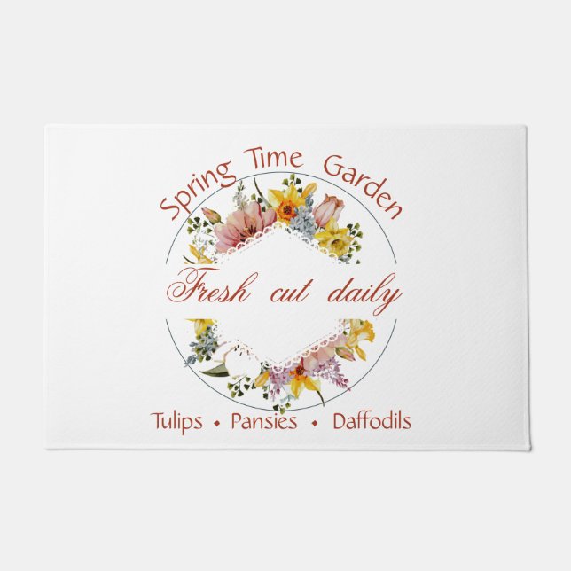 春ガーデンサイン ドアマット (正面)