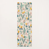春ガーデンズリーフフラワーパターン ヨガマット (裏面)