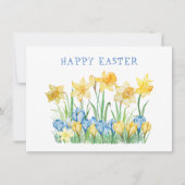 春ガーデンダフォディルスハッピーイースター シーズンカード (正面)