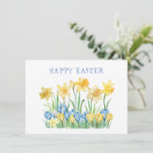 春ガーデンダフォディルスハッピーイースター シーズンカード (スタンド正面)