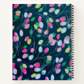 春ガーデンチューリップフラワー開花水彩 ノートブック (裏面)