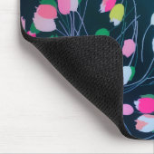 春ガーデンチューリップフラワー開花水彩 マウスパッド (コーナー)