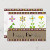 春ガーデンハッピーバースデーはがき ポストカード (正面/裏面)