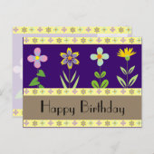 春ガーデンハッピーバースデーはがき ポストカード (正面/裏面)