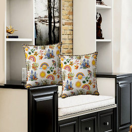 春ガーデンバタフライレインボーサンシャイングリネリー クッション