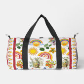 春ガーデンバタフライレインボーサンシャイングリネリー ダッフルバッグ (正面)