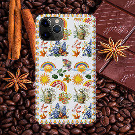 春ガーデンバタフライレインボーサンシャイングリネリー iPhone 11 PROケース