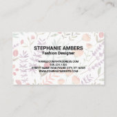 春ガーデンパターン |モノグラム 名刺 (裏面)