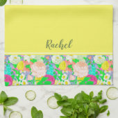 春ガーデンパーソナライズされたキッチンタオル キッチンタオル (折り畳み)