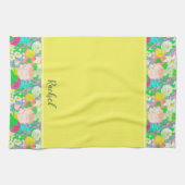 春ガーデンパーソナライズされたキッチンタオル キッチンタオル (横)