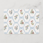 春ガーデンパーティーのベビーシャワーインサート用ブック エンクロージャーカード (裏面)